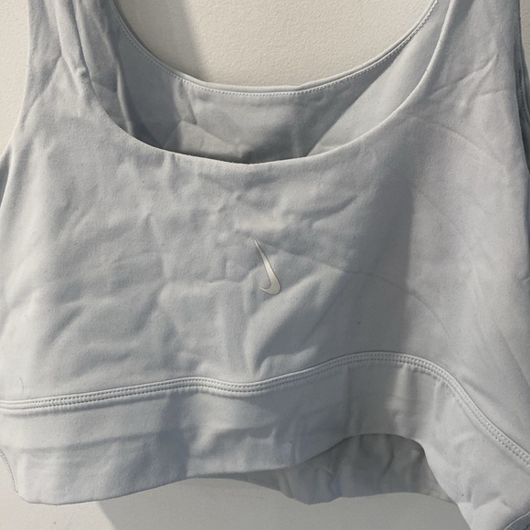NIKE long line baby blue sport bra swoosh DRI-FIT L - Picture 4 of 5